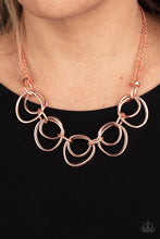 Load image into Gallery viewer, Asymmetrical Adornment - Copper Rose Gold Necklace
