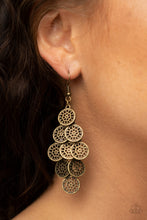 Load image into Gallery viewer, Blushing Blooms - Brass Earrings

