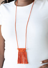 Load image into Gallery viewer, Between You and MACRAME - Orange Necklace
