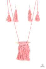 Load image into Gallery viewer, Between You and MACRAME - Pink Necklace
