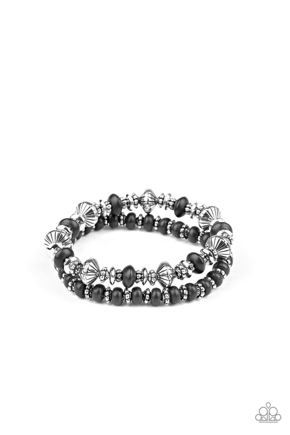 Cactus Quest - Black Stretch Bracelet