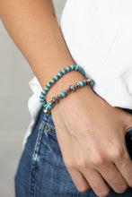 Load image into Gallery viewer, Cactus Quest - Blue Stretch Bracelet
