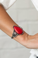 Load image into Gallery viewer, Blooming Oasis - Red Cuff Bracelet
