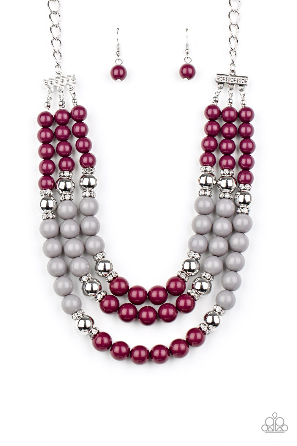 BEAD Your Own Drum - Purple Earrings/ Necklace Set