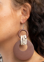 Load image into Gallery viewer, Beach Day Drama - Brown Earrings
