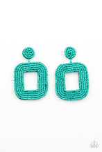 Load image into Gallery viewer, Beaded Bella - Blue Earrings
