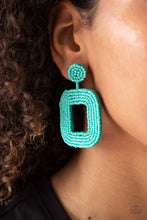 Load image into Gallery viewer, Beaded Bella - Blue Earrings
