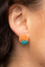 Load image into Gallery viewer, As Happy As Can BEAD - Orange Post Earrings
