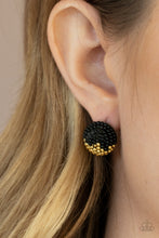 Load image into Gallery viewer, As Happy As Can BEAD - Black Post Earrings
