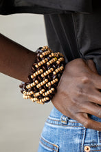 Load image into Gallery viewer, Cozy in Cozumel - Brown Stretch Bracelet
