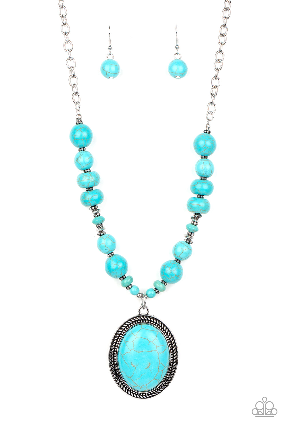 Home Sweet HOMESTEAD - Blue Earrings/ Necklace Set