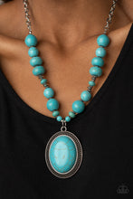 Load image into Gallery viewer, Home Sweet HOMESTEAD - Blue Earrings/ Necklace Set
