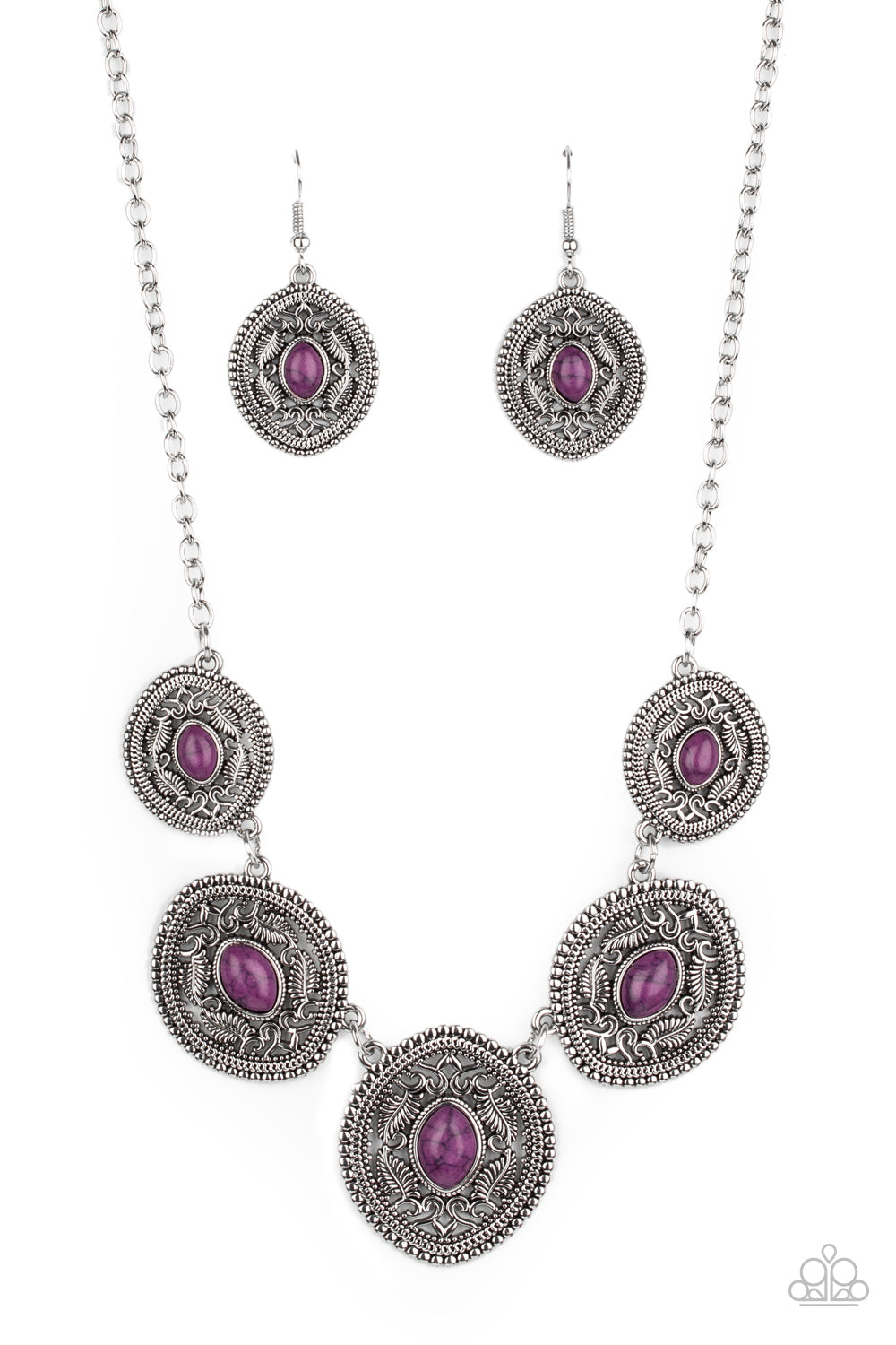 Alter ECO - Purple Earrings/ Necklace Set