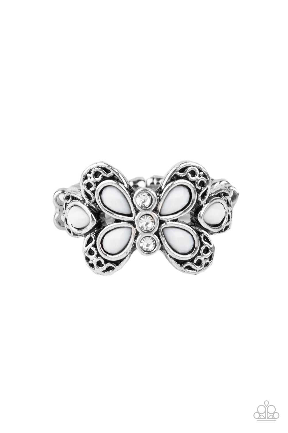 Boho Butterfly - White Ring