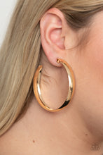 Load image into Gallery viewer, BEVEL In It - Gold Hoop Earrings
