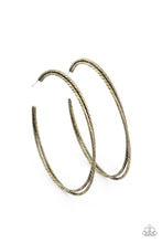 Load image into Gallery viewer, Curved Couture - Brass Hoop Earrings
