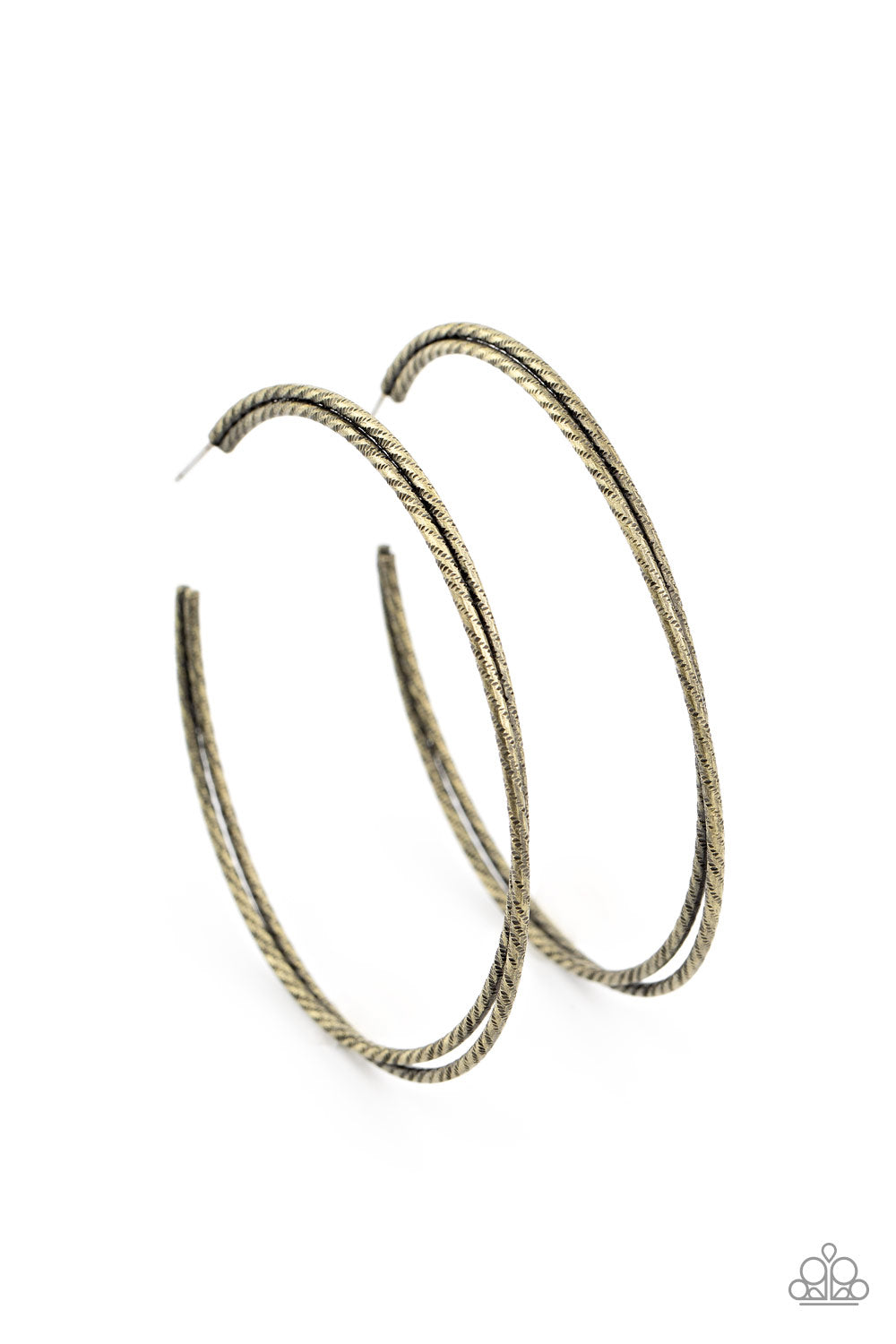 Curved Couture - Brass Hoop Earrings