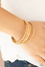 Load image into Gallery viewer, A Piece of The Action - Gold Bracelet
