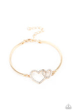 Load image into Gallery viewer, Cupid is Calling - Gold Heart Bracelet
