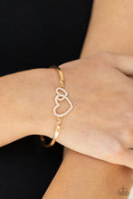 Load image into Gallery viewer, Cupid is Calling - Gold Heart Bracelet
