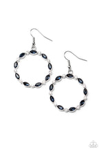 Load image into Gallery viewer, Crystal Circlets - Blue Earrings
