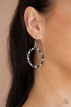 Load image into Gallery viewer, Crystal Circlets - Blue Earrings
