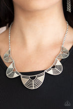 Load image into Gallery viewer, Record-Breaking Radiance - Silver Earrings/ Necklace Set
