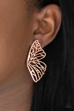 Load image into Gallery viewer, Butterfly Frills - Copper Earrings
