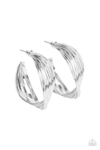 Load image into Gallery viewer, Curves In All The Right Places - Silver Hoop Earrings
