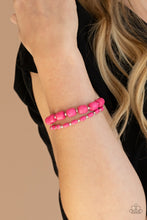 Load image into Gallery viewer, Colorfully Country - Pink Stretch Bracelet
