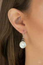 Load image into Gallery viewer, BEACHFRONT and Center - White Earrings/ Necklace Set
