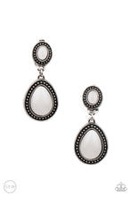 Load image into Gallery viewer, Carefree Clairvoyance - White Clip-On Earrings
