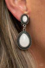 Load image into Gallery viewer, Carefree Clairvoyance - White Clip-On Earrings
