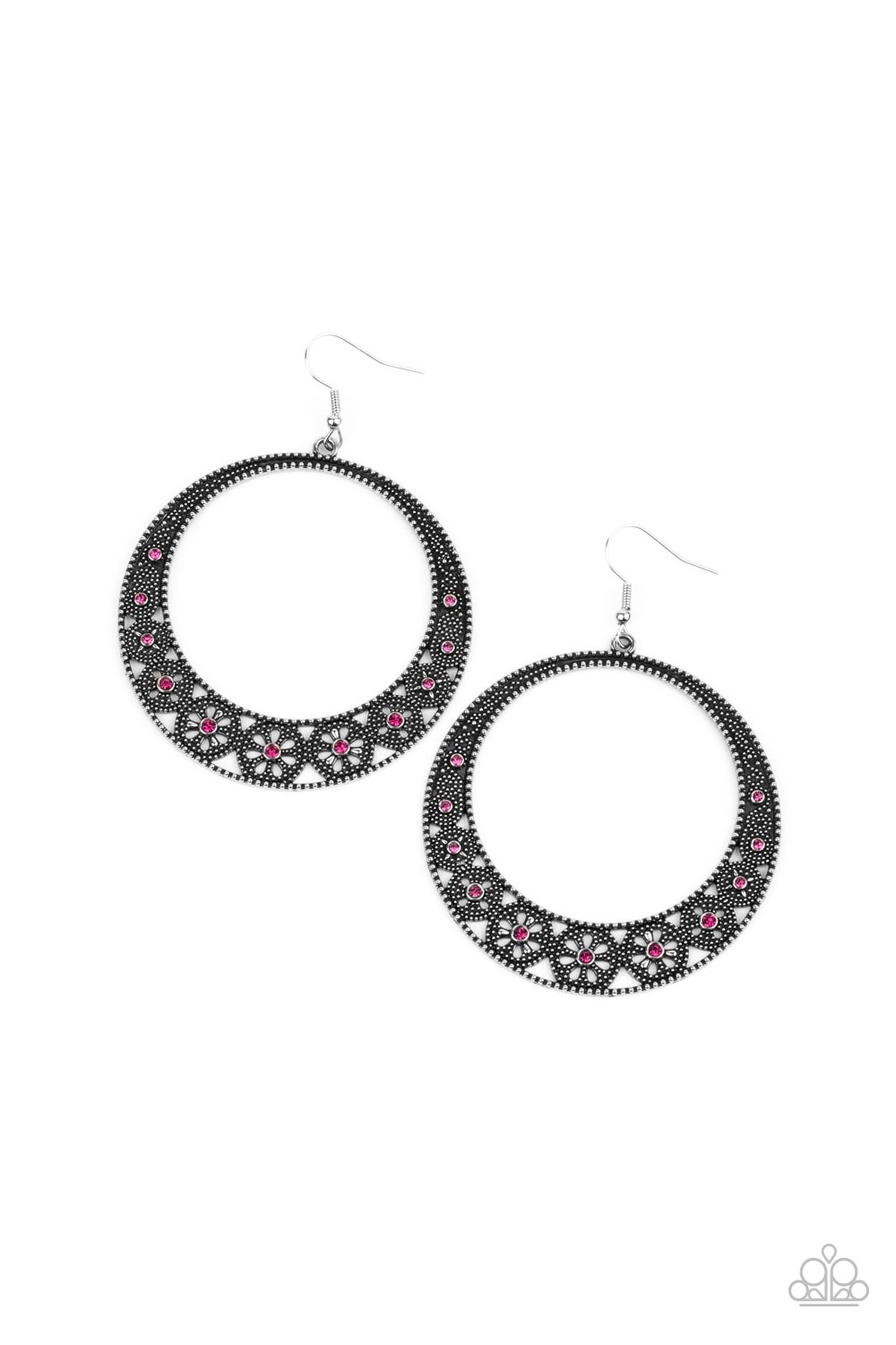 Bodaciously Blooming - Pink Earrings