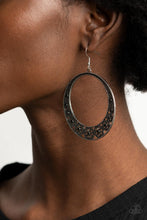 Load image into Gallery viewer, Bodaciously Blooming - Black Earrings
