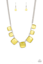 Load image into Gallery viewer, Aura Allure - Yellow Earrings/ Necklace Set
