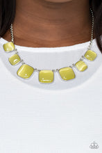 Load image into Gallery viewer, Aura Allure - Yellow Earrings/ Necklace Set
