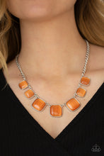 Load image into Gallery viewer, Aura Allure - Orange Earrings/ Necklace Set

