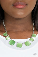 Load image into Gallery viewer, Aura Allure - Green Earrings/ Necklace Set
