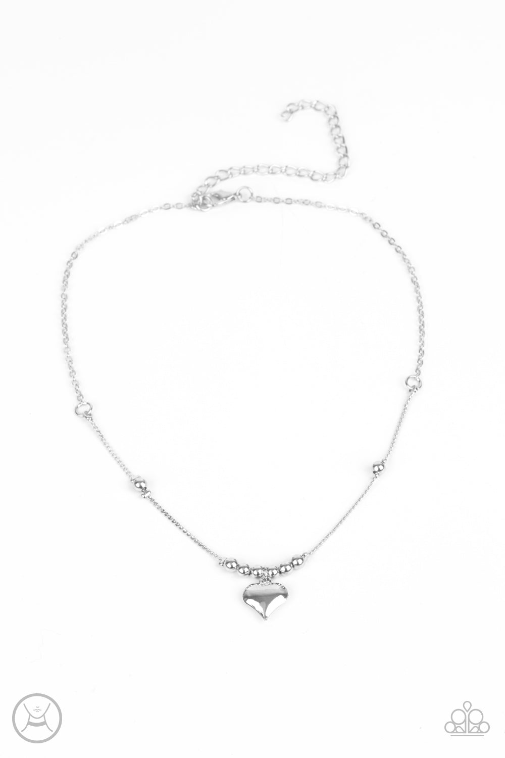 Casual Crush - Silver Choker Necklace