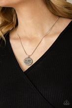 Load image into Gallery viewer, Be Still - Silver Inscribed Necklace w/ Earrings
