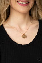 Load image into Gallery viewer, Be Still - Gold Inscribed Necklace w/ Earrings
