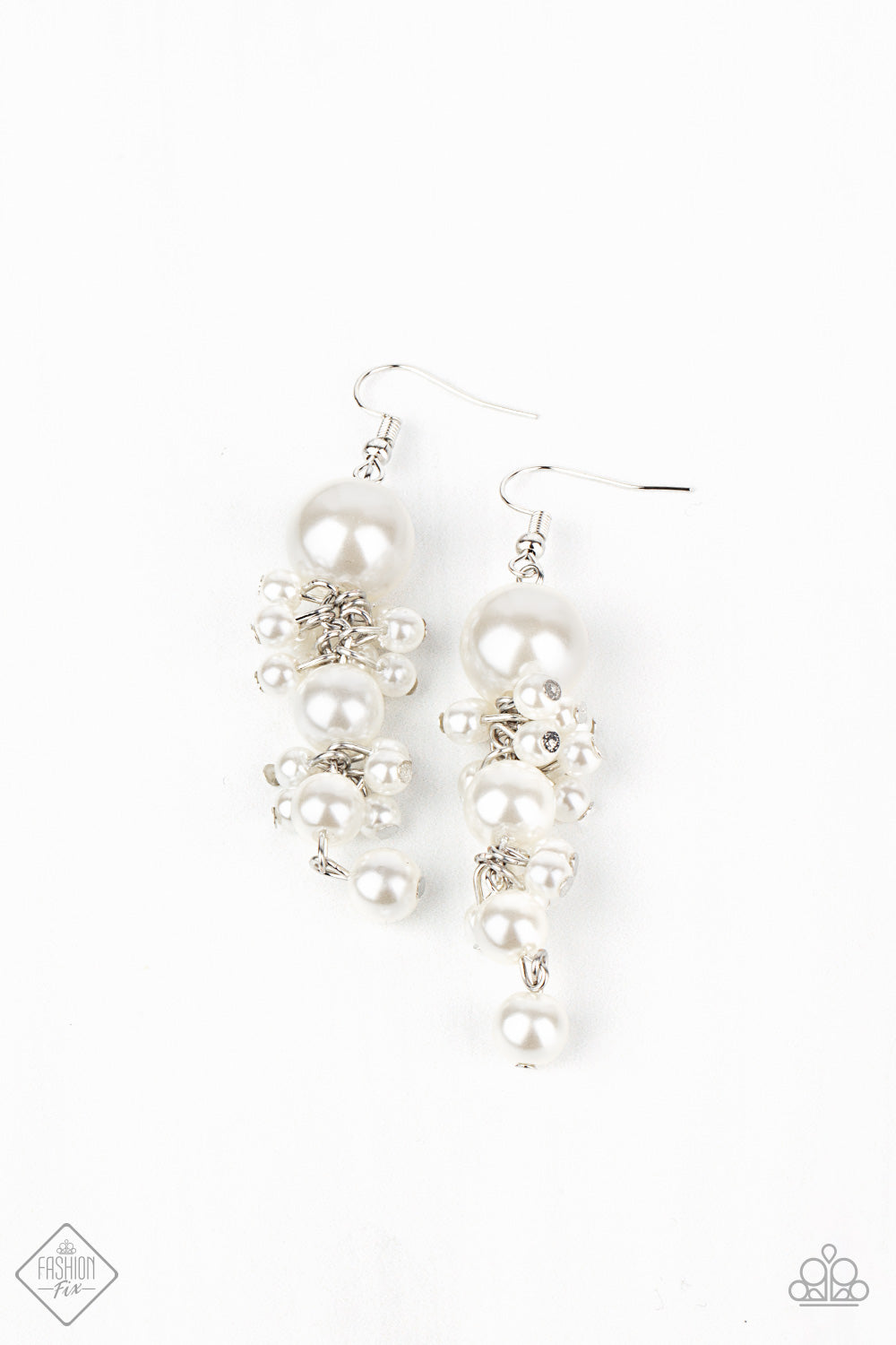 Ageless Applique - White Earrings