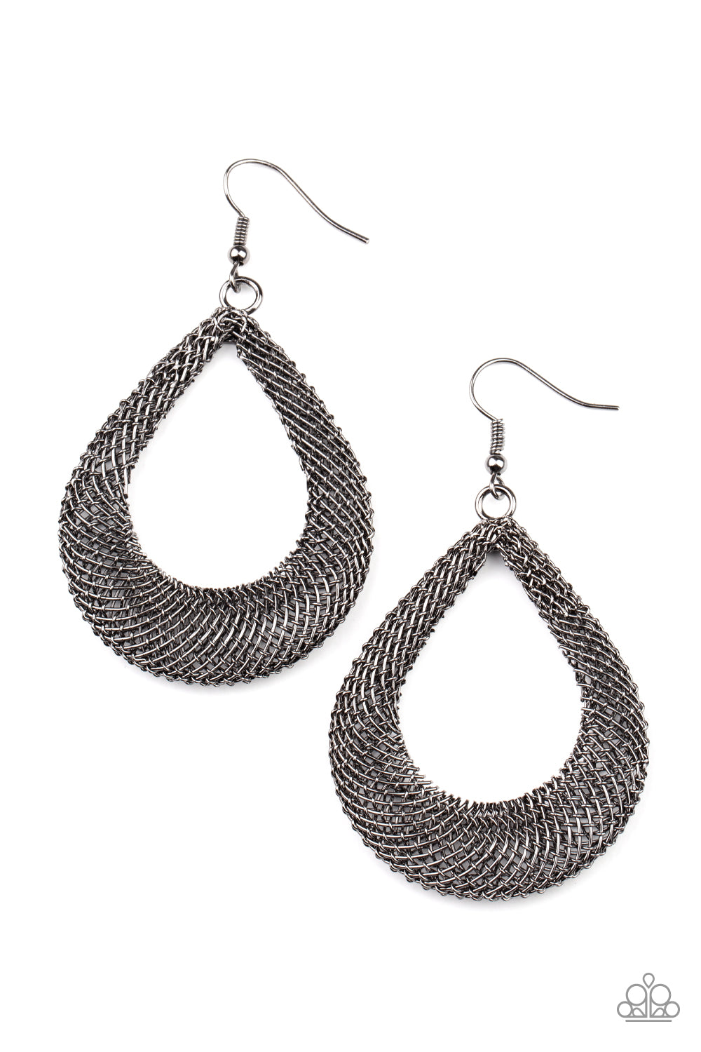 A Hot MESH - Black Earrings