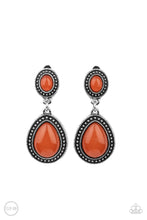 Load image into Gallery viewer, Carefree Clairvoyance - Orange Clip-On Earrings
