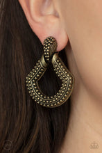 Load image into Gallery viewer, Better Buckle Up - Brass Clip-On Earrings
