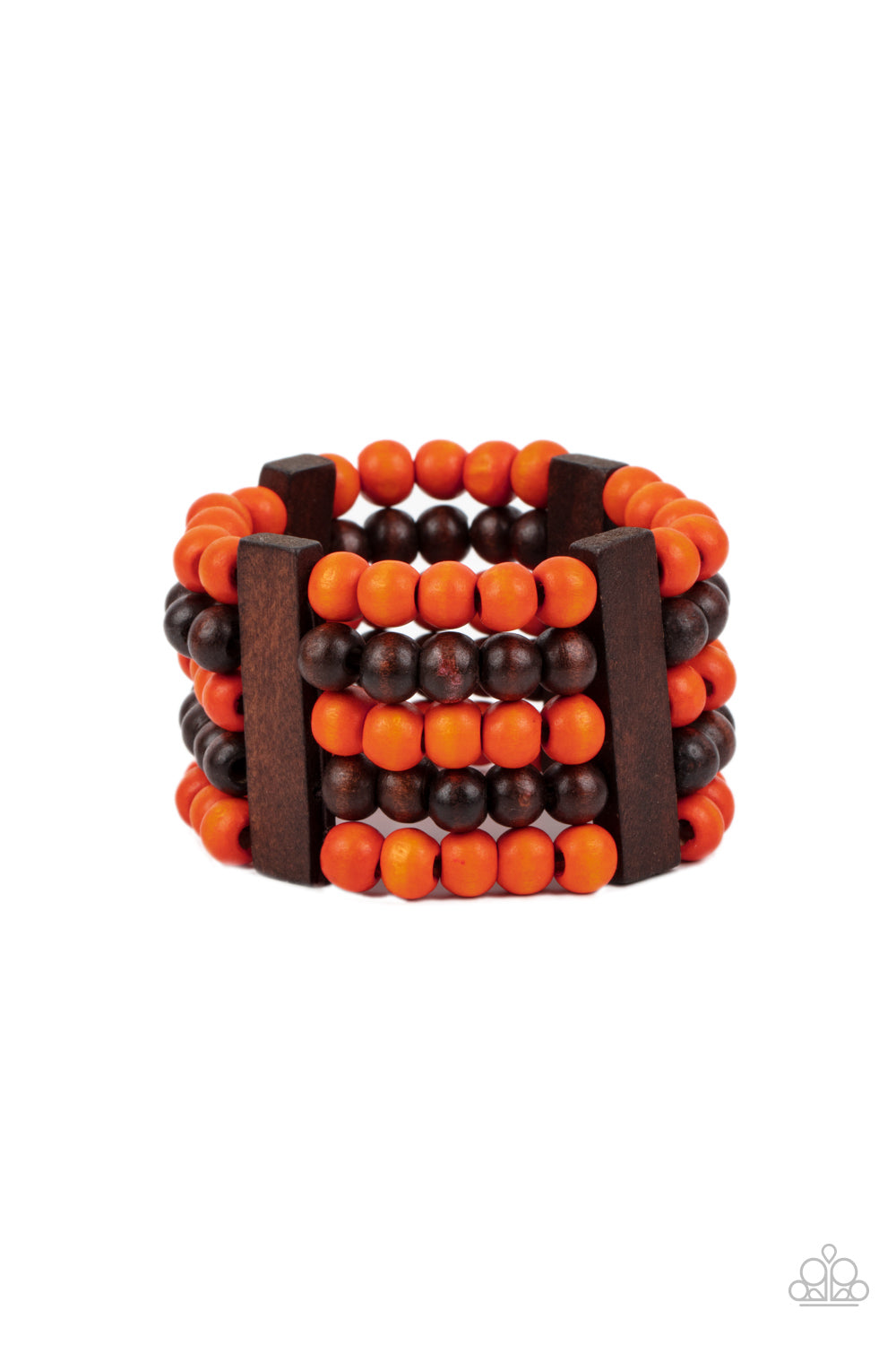 Caribbean Catwalk - Orange Stretch Bracelet