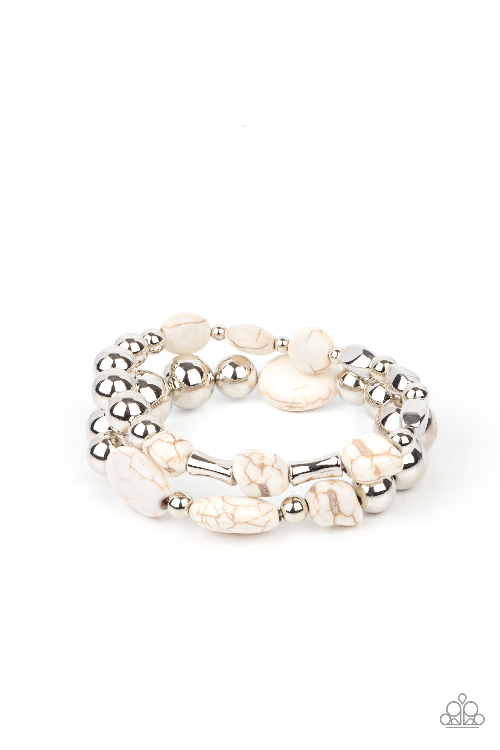 Authentically Artisan - White Stretch Bracelet