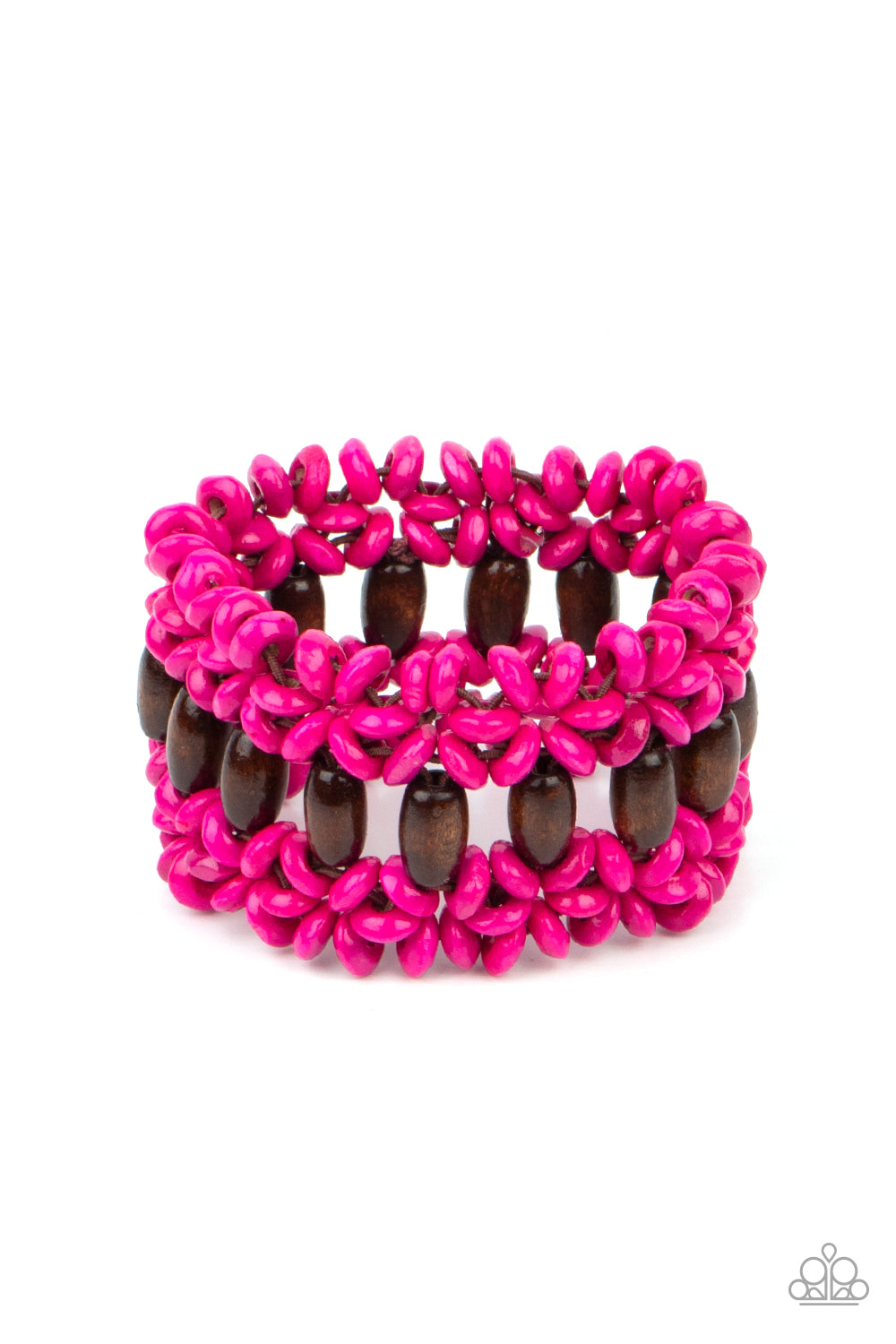 Bali Beach Retreat - Pink Stretch Bracelet