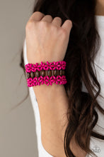 Load image into Gallery viewer, Bali Beach Retreat - Pink Stretch Bracelet
